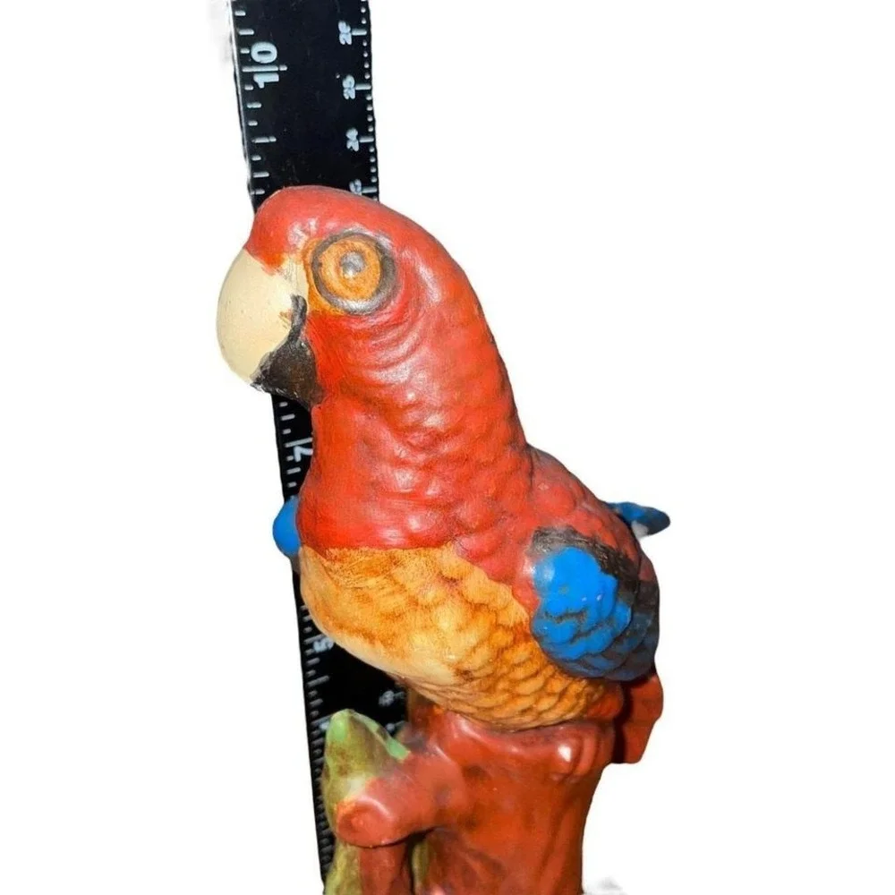 Vintage‎ Hand Painted Parrot Figurine 10